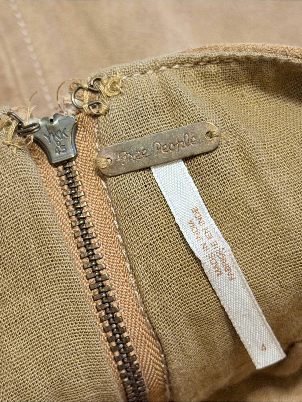 Free People Camel Suede Mini Skirt - Picture 4 of 5